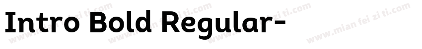 Intro Bold Regular字体转换